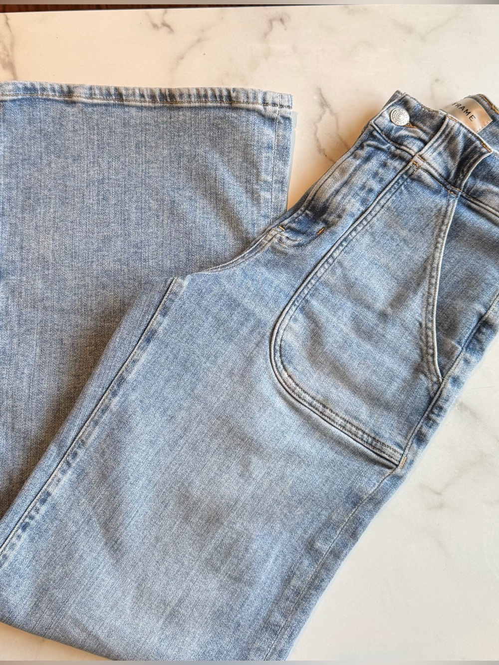 FRAME Modern Pocket Wide Leg Jeans Carpenter - Size 25